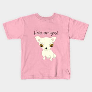 Chihuahua dog greeting his friends Kids T-Shirt